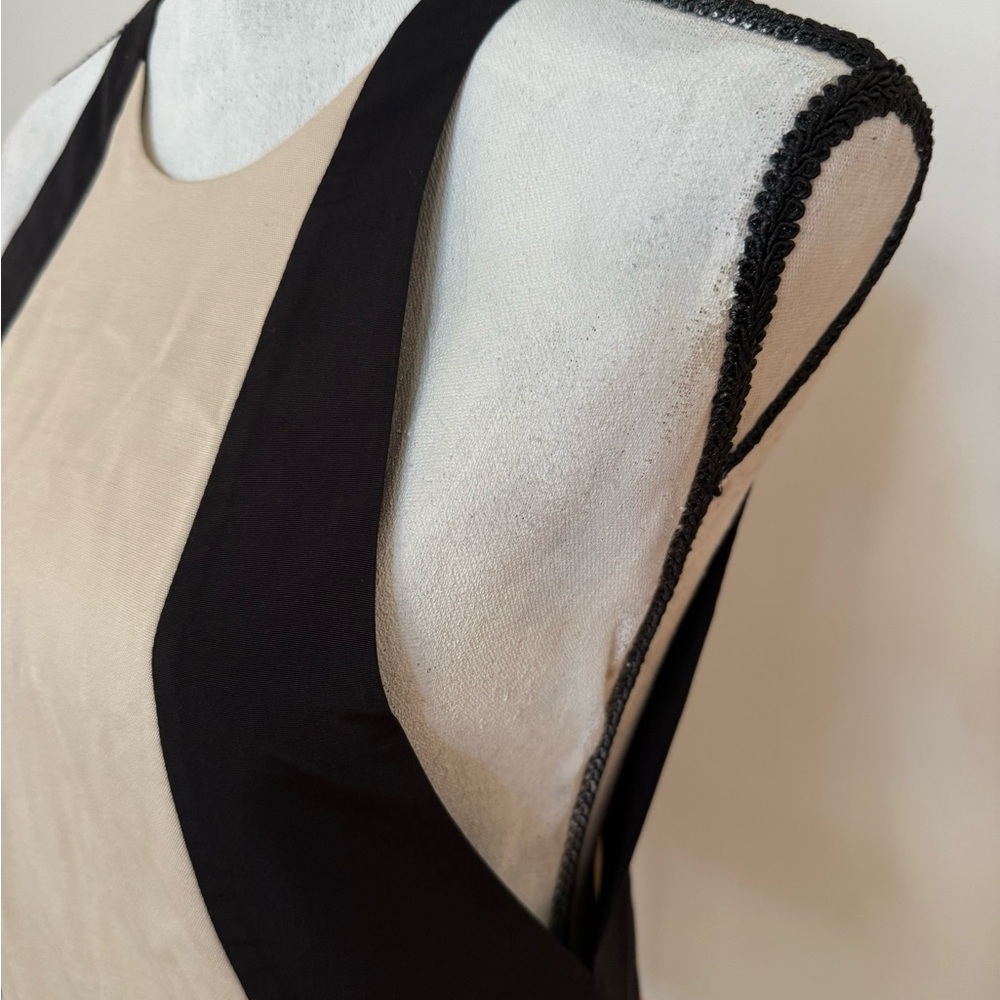 Diane Von Furstenberg Black and Beige Tank Top - Picture 2 of 7